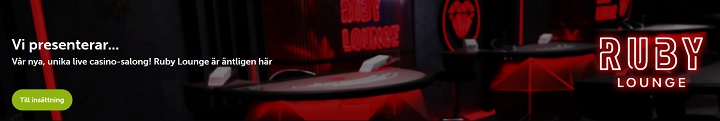 Ruby Lounge Live casino hos ComeOn